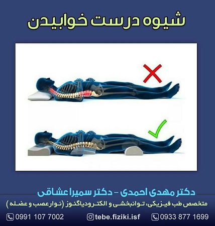 شیوه درست خوابیدن | متخصص طب فیزیکی و توانبخشی اصفهان